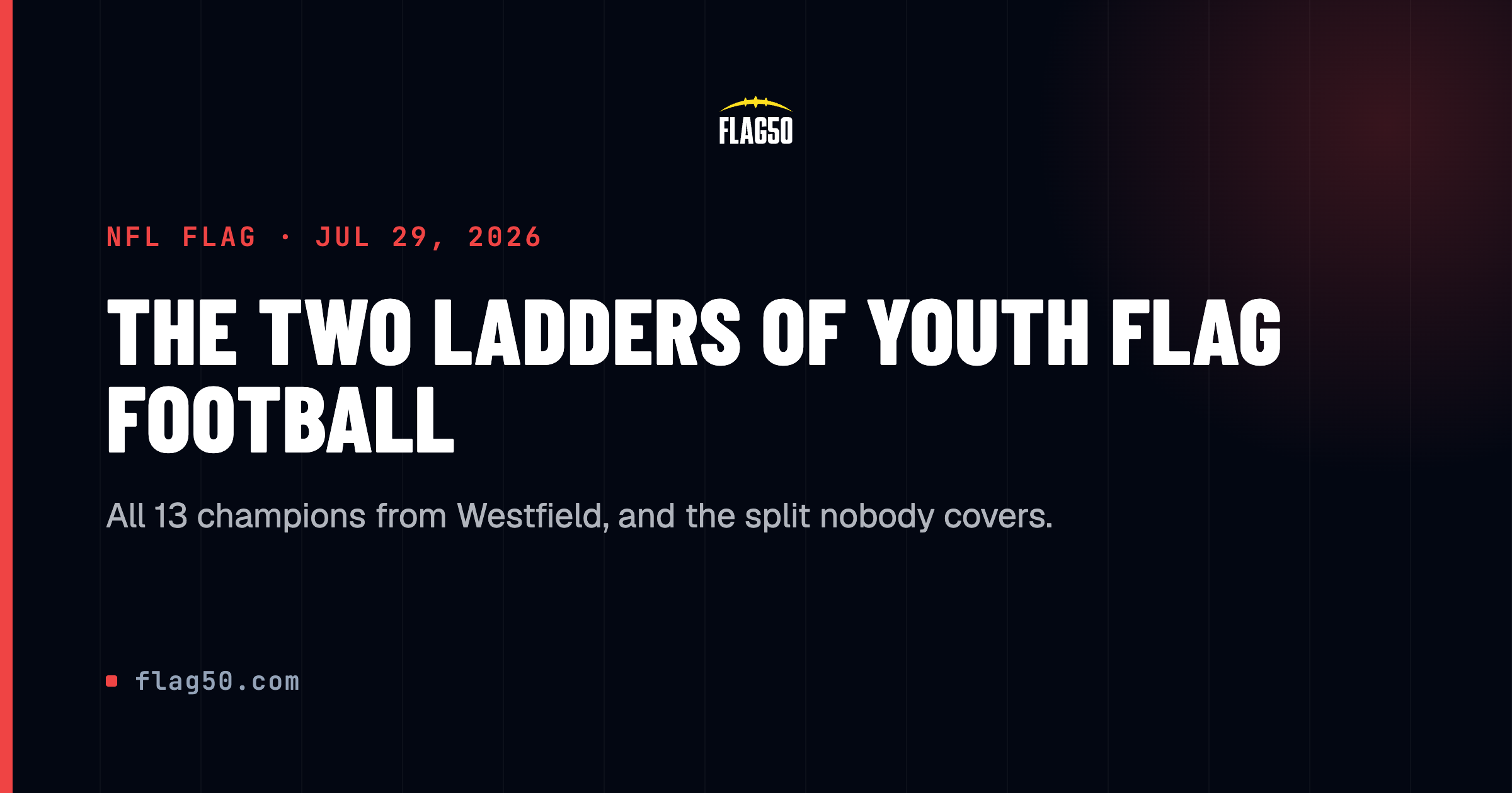 The two ladders of youth flag football: 2026 NFL FLAG champions