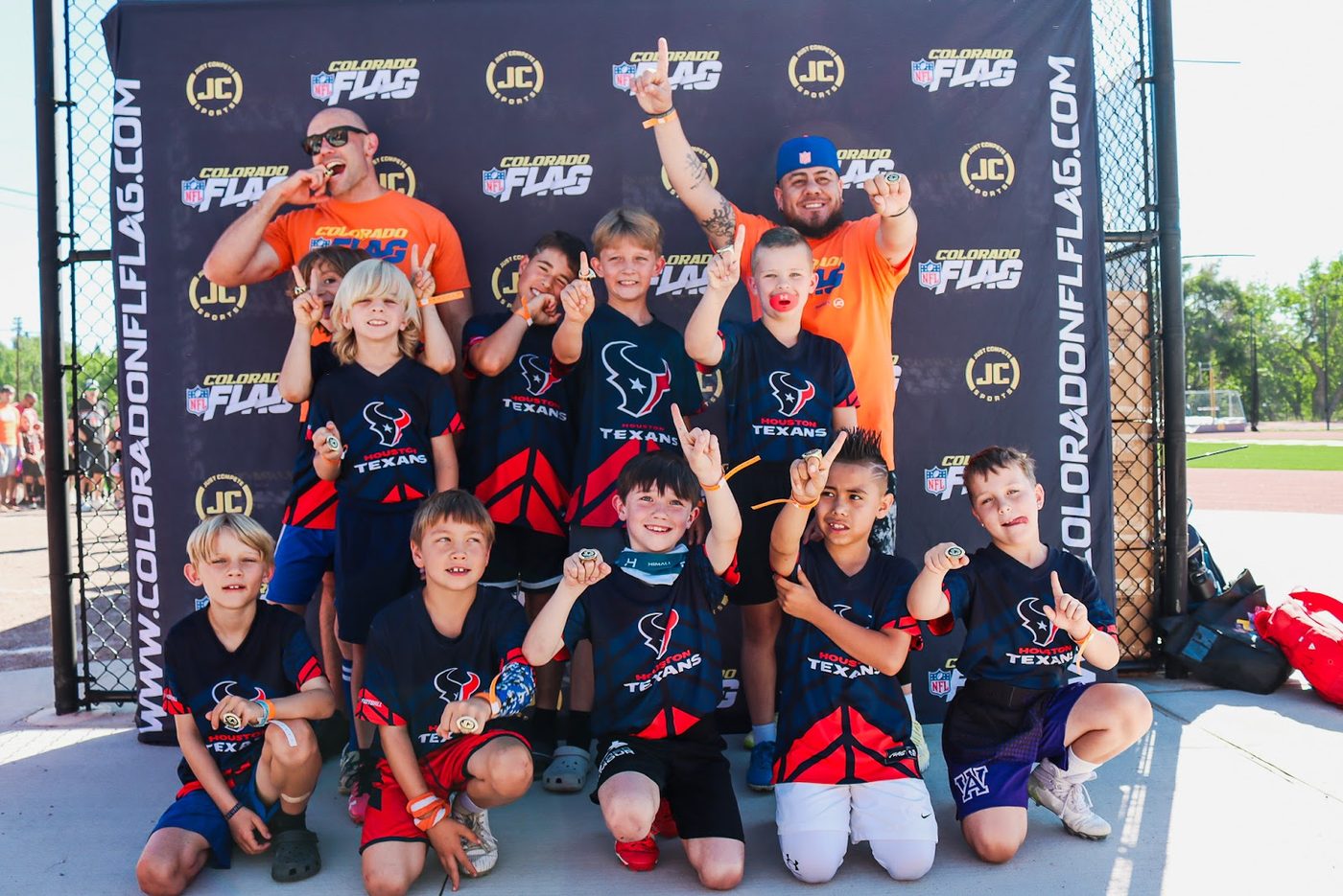 Colorado NFL FLAG team photo on game day