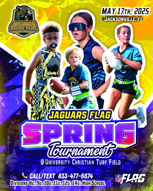 Jaguars Flag May 17th 2025 5v5 Flag Football Tournament poster
