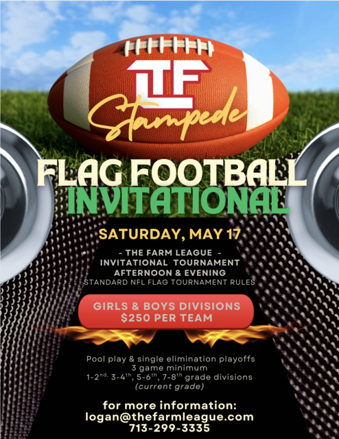 TFL Summer Stampede Flag Football Tournament poster