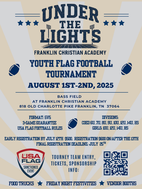 Under The Lights Flag Football Tournament poster
