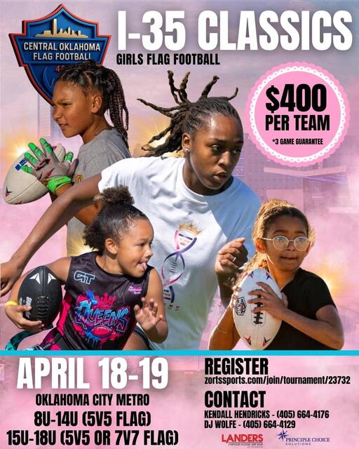I-35 Classics Girls Flag Football Tournament poster
