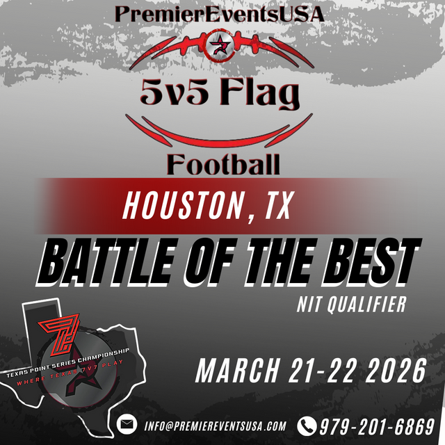 2026 5v5 Flag Football NIT Qualifier A "Battle of the Best" (Houston, TX) poster