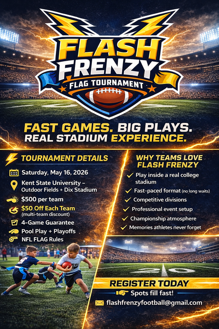 Flash Frenzy Flag Football Tournament poster