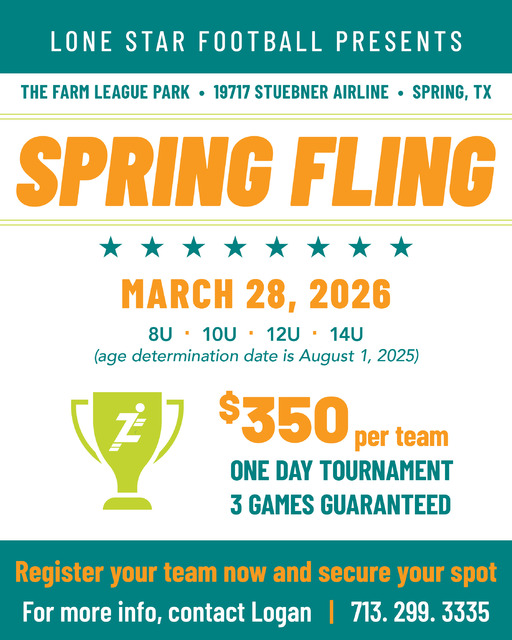 Spring Fling 2026 Flag Football Tournament poster