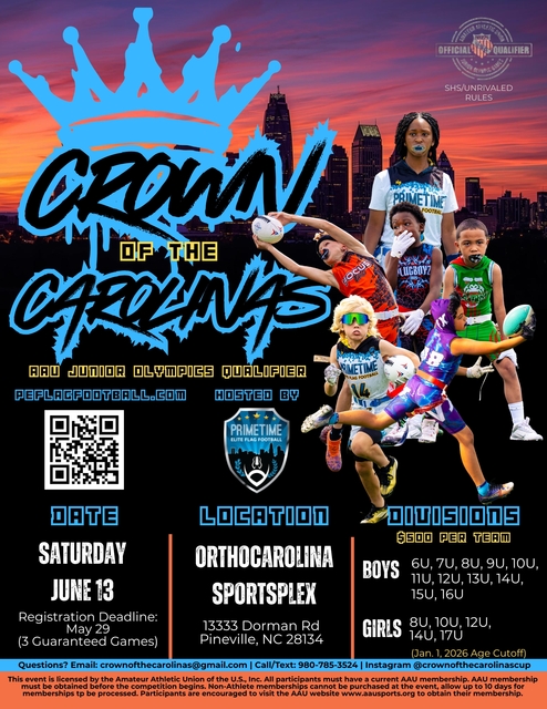 Crown of the Carolinas Cup (NC) - AAU Junior Olympics Qualifier poster