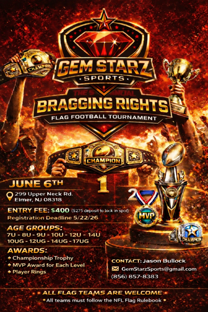 Gem Starz Flag Football Bragging Rights poster