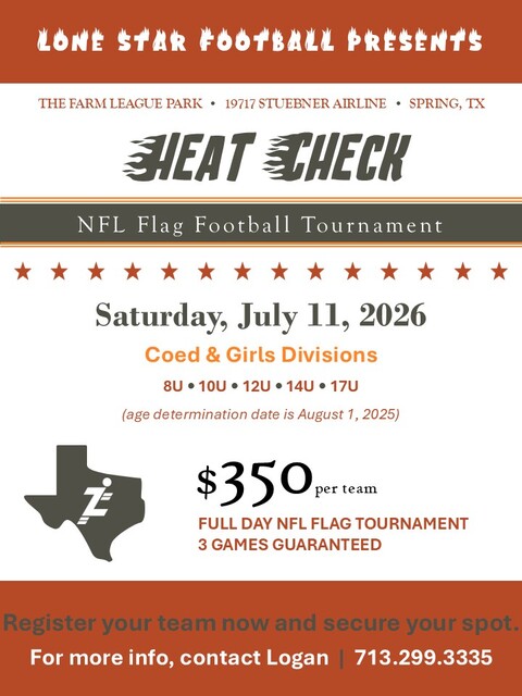 Heat Check 2026 Flag Football Tournament poster