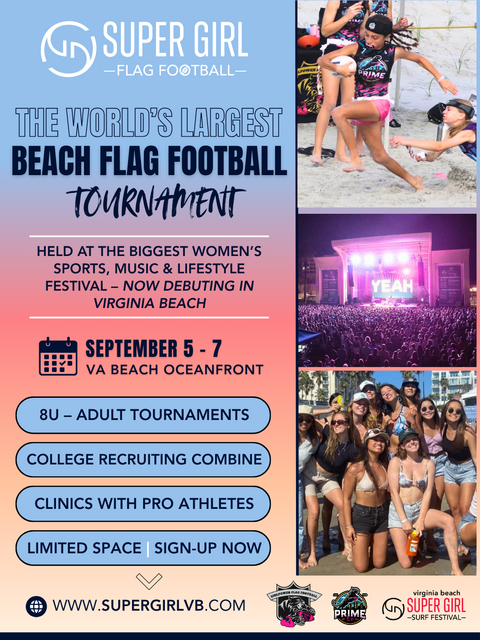 The World's Largest Beach Flag Football Tournament poster