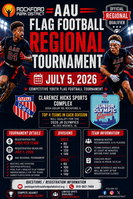 AAU Northern Illinois Flag Football Qualifier poster