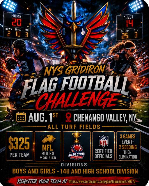 NYS Gridiron Flag Football Challenge poster