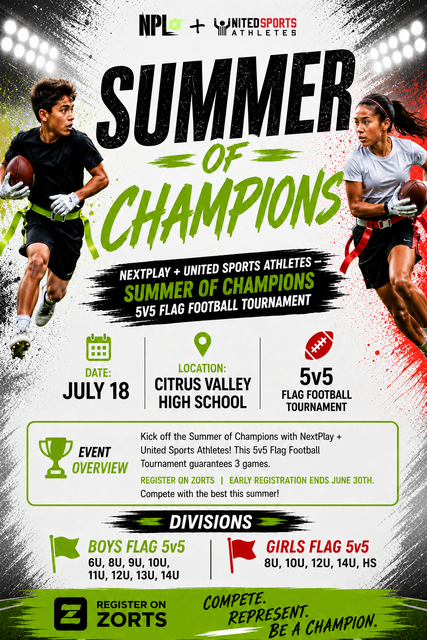 Summer of Champions Flag Football Tournament poster