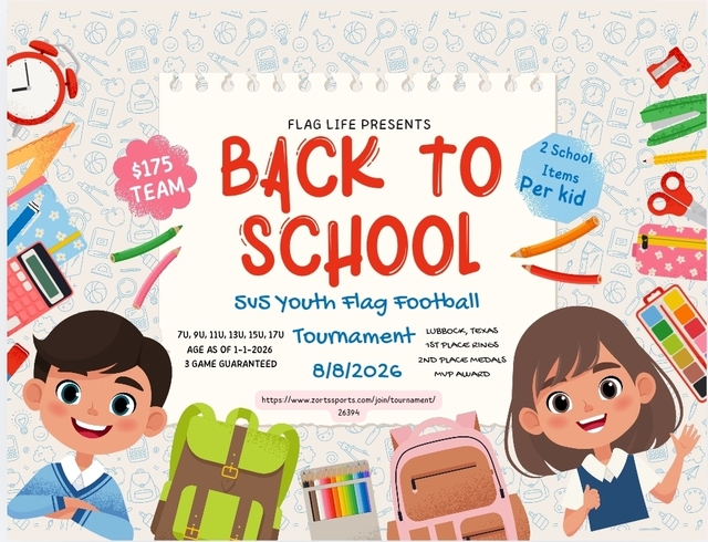 Presents 2nd Annual Back To School Bash Youth Flag Football Tournament poster